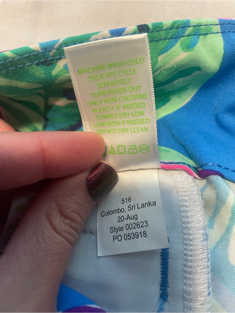 NWOT Lilly Pulitzer Corso Pant UPF 50+ Luxletic Butterfly Print Pundy Blue Sz 10 - Picture 7 of 8